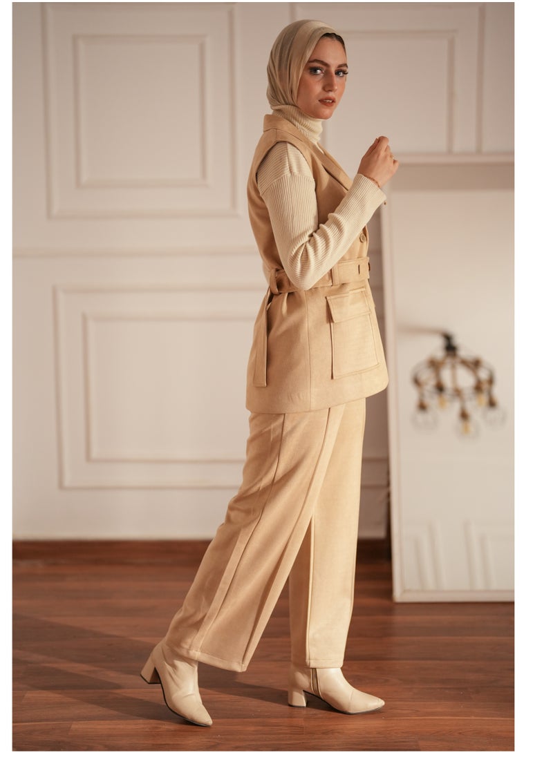 ماركة غير محددة سوت شمواه مبطن - استايل واسع وأنيق بألوان متعددة  - Image 3