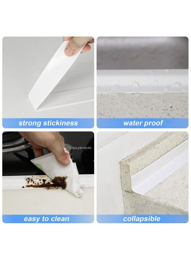 HOMESTAR Caulk Strip, 2 Pack 1.5' x 10.5Ft Caulk Strip for Bathtub Self Adhesive Caulk Tape Caulking Sealing Tape for Kitchen Countertop,Sink,Bathroom,Toilet,and Bathtub Floor Wall Edge Protector - Image 3