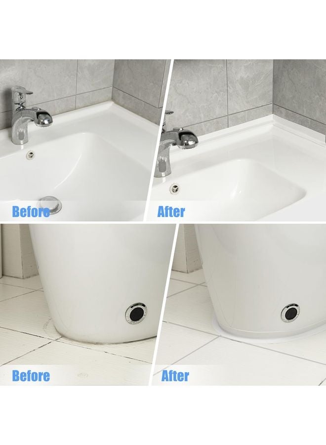 HOMESTAR Caulk Strip, 2 Pack 1.5' x 10.5Ft Caulk Strip for Bathtub Self Adhesive Caulk Tape Caulking Sealing Tape for Kitchen Countertop,Sink,Bathroom,Toilet,and Bathtub Floor Wall Edge Protector - Image 4