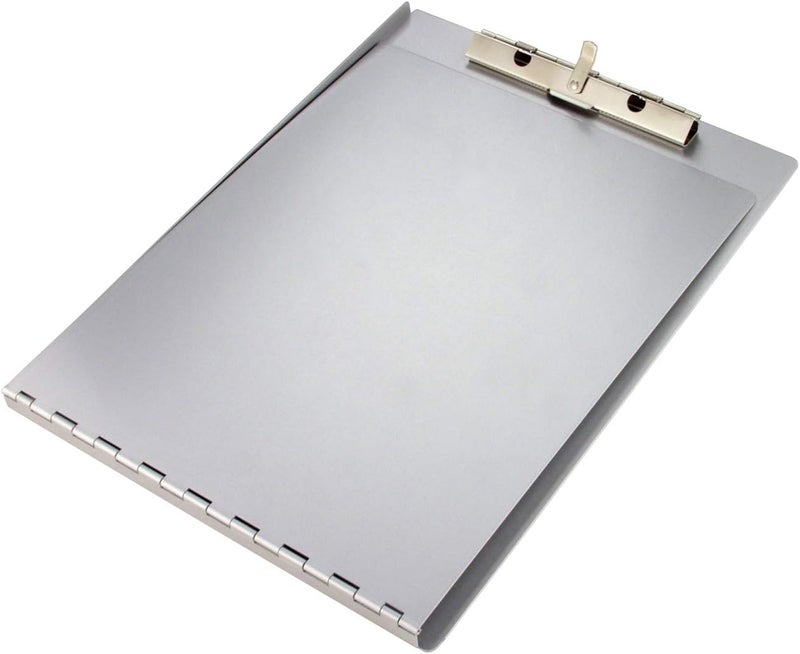 Saunders Aluminum Clipboard with Writing Plate, 0.5" Clip Capacity for 8.5 x 11 Sheets, Silver - Image 2