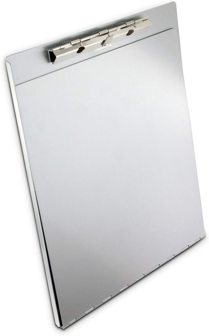 Saunders Aluminum Clipboard with Writing Plate, 0.5" Clip Capacity for 8.5 x 11 Sheets, Silver - Image 1