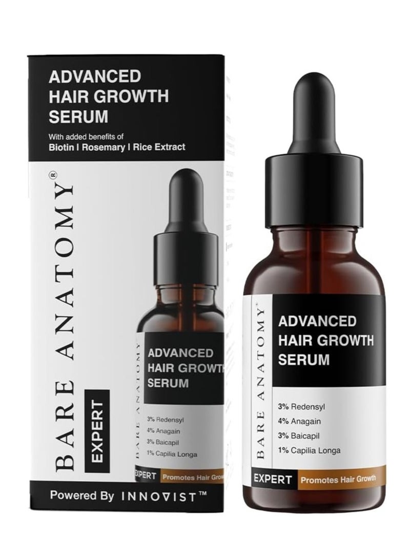 بار_اناتومي سيروم باري أناتومي المتقدم لنمو الشعر | 3% ردنسيل | + 4% أناكاجين + 3% بايكا-pil | 1% كابيلية لونغا | روزماري، بيتيون | سيروم لنمو الشعر ومكافحة تساقط الشعر للنساء والرجال | 30 مل - Image 1