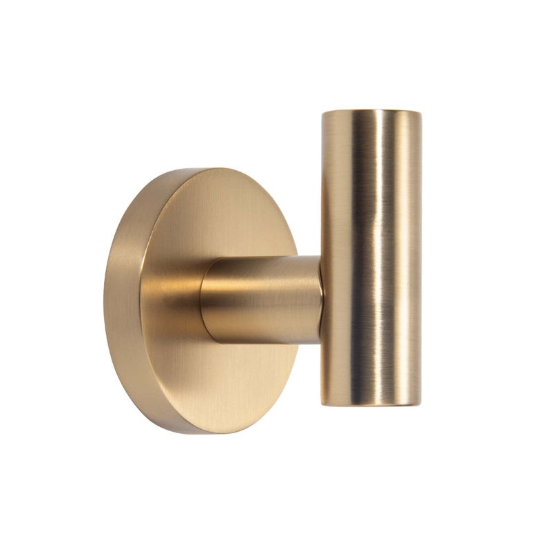 TUNNY 3 Pack Round Bathroom Towel Hooks - Champagne Gold Robe & Coat Hooks for Bathroom & Bedroom - Image 1