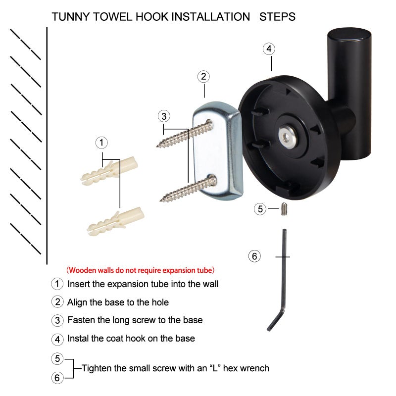 TUNNY 3 Pack Round Bathroom Towel Hooks - Champagne Gold Robe & Coat Hooks for Bathroom & Bedroom - Image 5