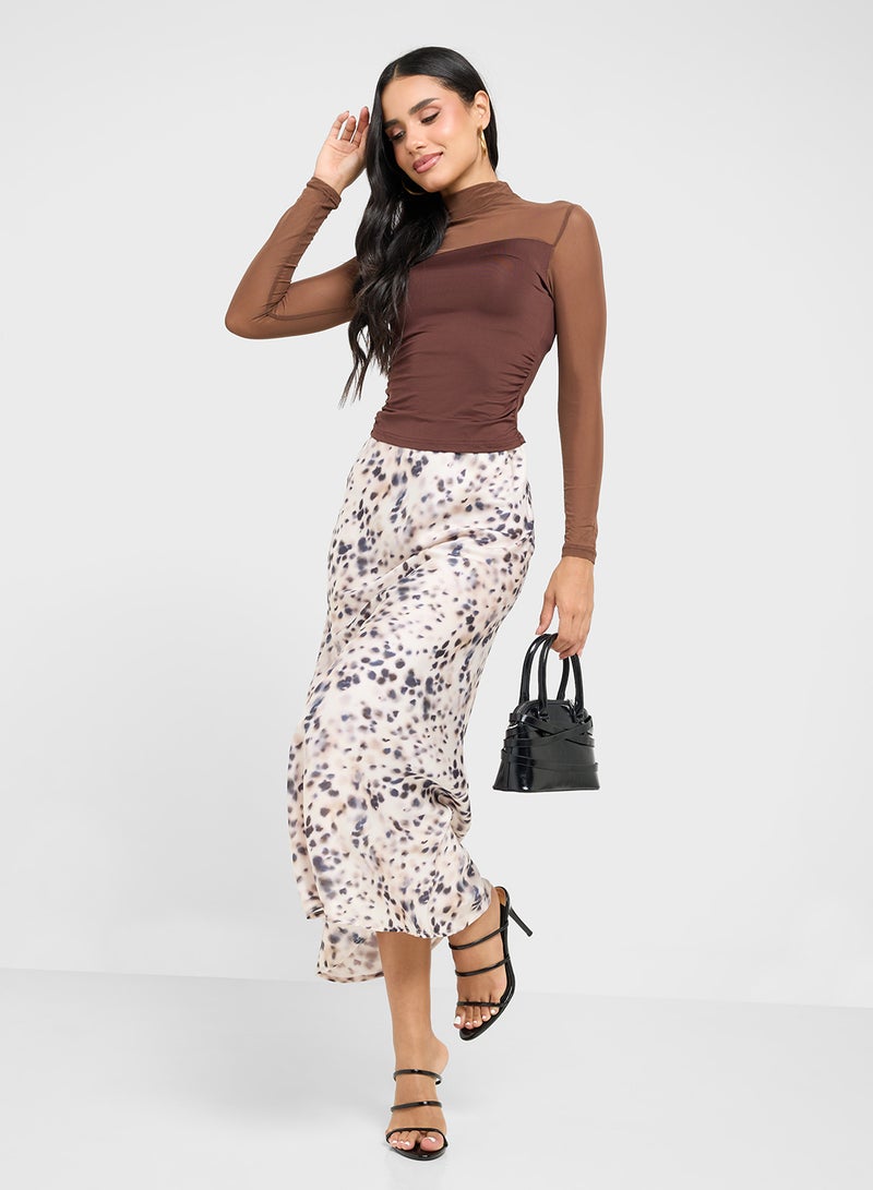 Ginger Mesh Sheer Mock Neck Top  - Image 4
