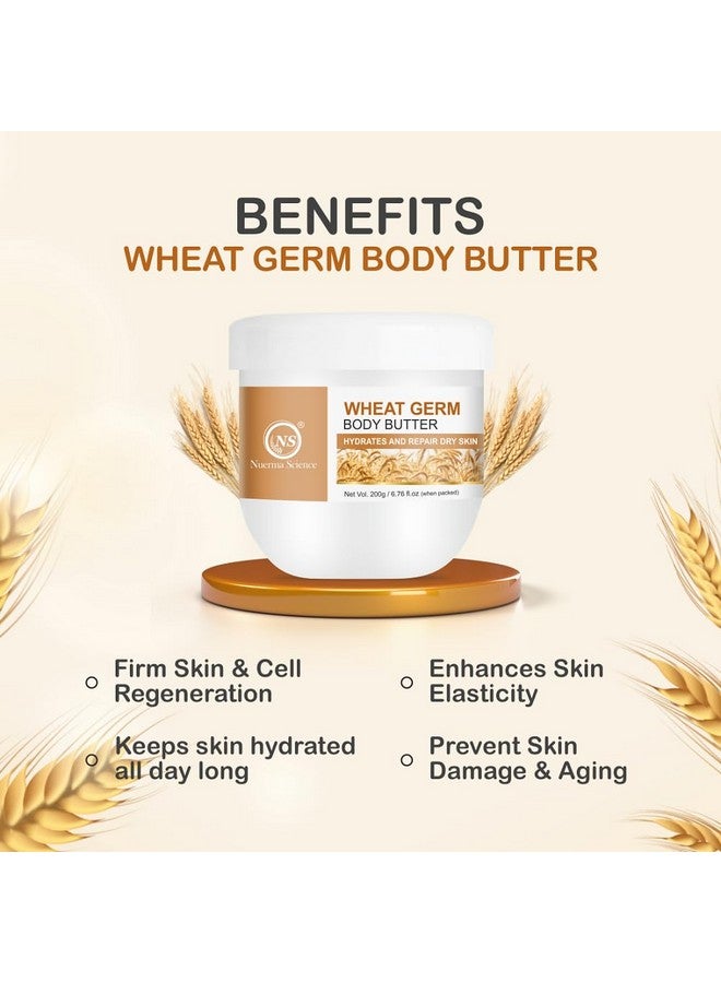 Nuerma Science Wheatgerm Body Butter Enriched With Vitamin E Oil, Shea Butter, Coconut Oil, Aloe Vera - 200 Gm Deep Moisturizing For Dry Skin & All Day Moisture Lock - Image 2