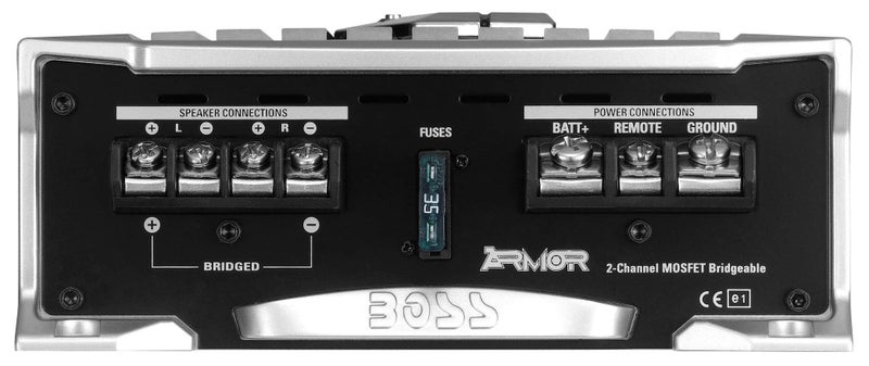 BOSS Audio Systems AR1200.2 2 Channel Car Amplifier - 1200 Watts, Full Range, Class AB, 2-4 Ohm Stable, Mosfet Power Supply, Bridgeable, Black, 1200 WATTS - Image 4