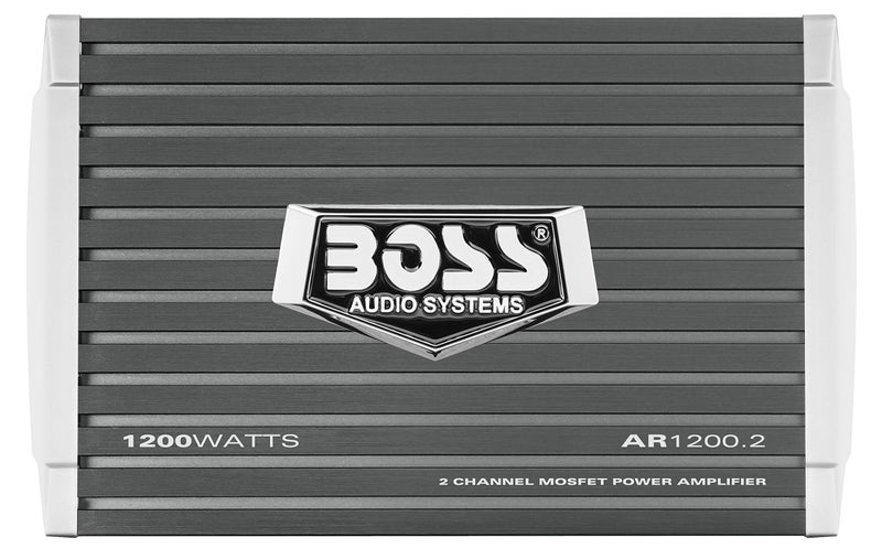 BOSS Audio Systems AR1200.2 2 Channel Car Amplifier - 1200 Watts, Full Range, Class AB, 2-4 Ohm Stable, Mosfet Power Supply, Bridgeable, Black, 1200 WATTS - Image 1