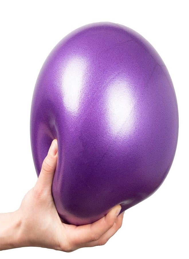 RASOFAB ZWERLIN Mini Exercise Ball 9Inch/23Cm Soft Pilate Ball, Anti Burst&Slip, with Inflatable Straw for Therapy, Barre, Core Training, Purple Color - Image 1