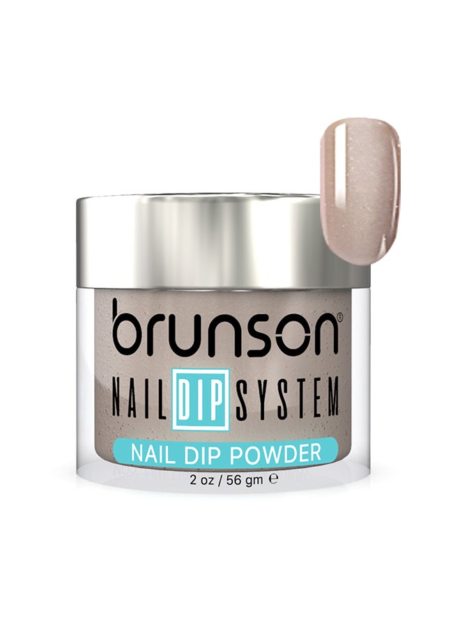 brunson Nail Dip Powder Dip And Buff System Color 56gm, French Nail Art Starter Manicure Salon DIY At Home Odor Free And Long Lasting No Needed Nail Lamp Curing DBK031