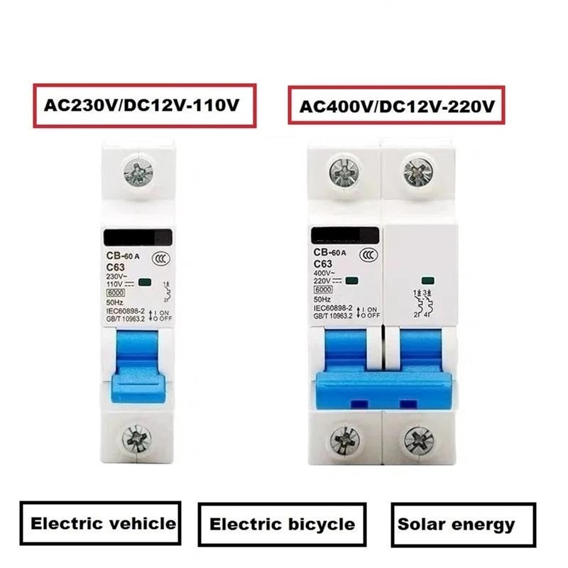 DC MCB Mini Circuit Breaker With Shunt Release 80A 1P 2P DC110V DC220V For Solar Photovoltaic System - Image 3