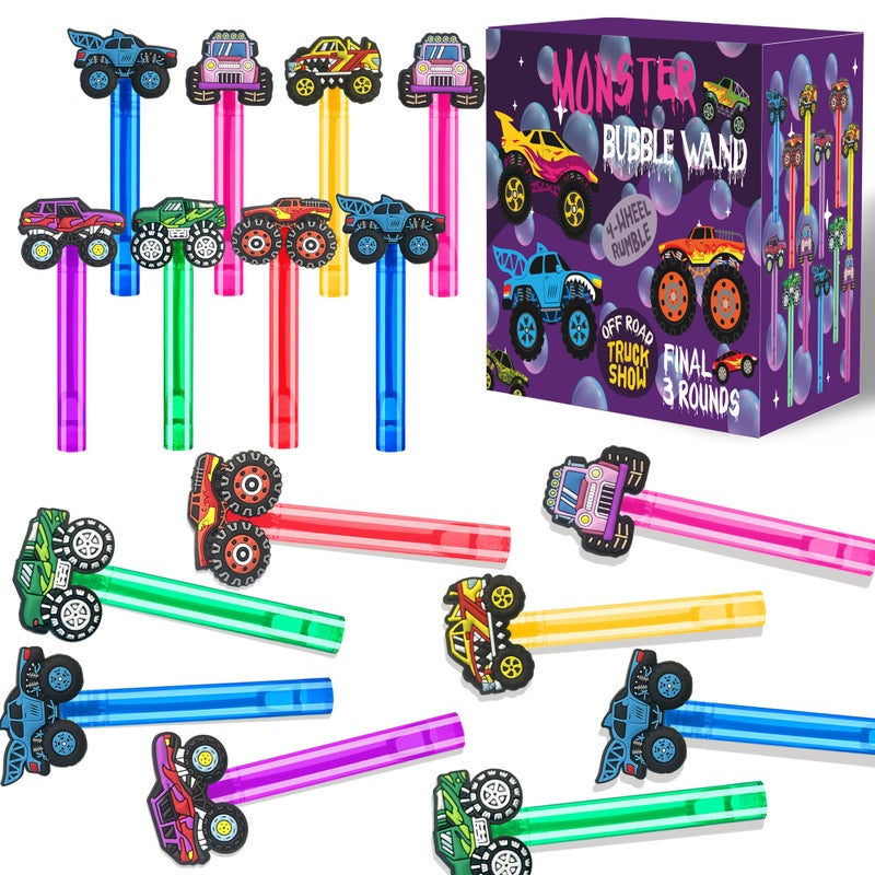 PLOUGVI 24Pcs Truck Bubble Wands for Birthday Party Favors Decorations Durable Truck Bubble Toys for Kids Pinata Goodie Bag Stuffers Classroom Prizes - Image 3