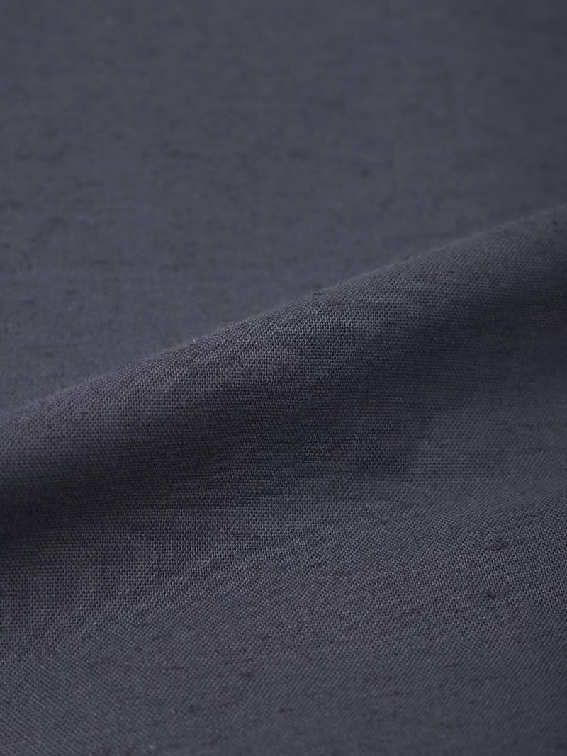 The Souled Store Linen Jacket: Blue Aztec Men and Boys Full Sleeves Mandarin Collar Navy Blue Embroidered Cotton Linen Oversized Fit Lightweight Winter Casual Linen Jacket - Image 5
