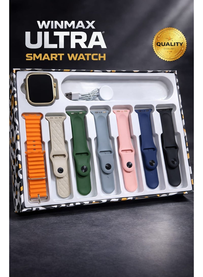 وينماكس ساعة ذكية فائقة الوضوح بشاشة 2.01 بوصة عالية الدقة | مكالمات بلوتوث | مراقبة معدل ضربات القلب ونسبة الأكسجين في الدم | تتبع النوم | مقاومة للماء | هيكل من التيتانيوم | ساعة رياضية للرجال والنساء - Image 2