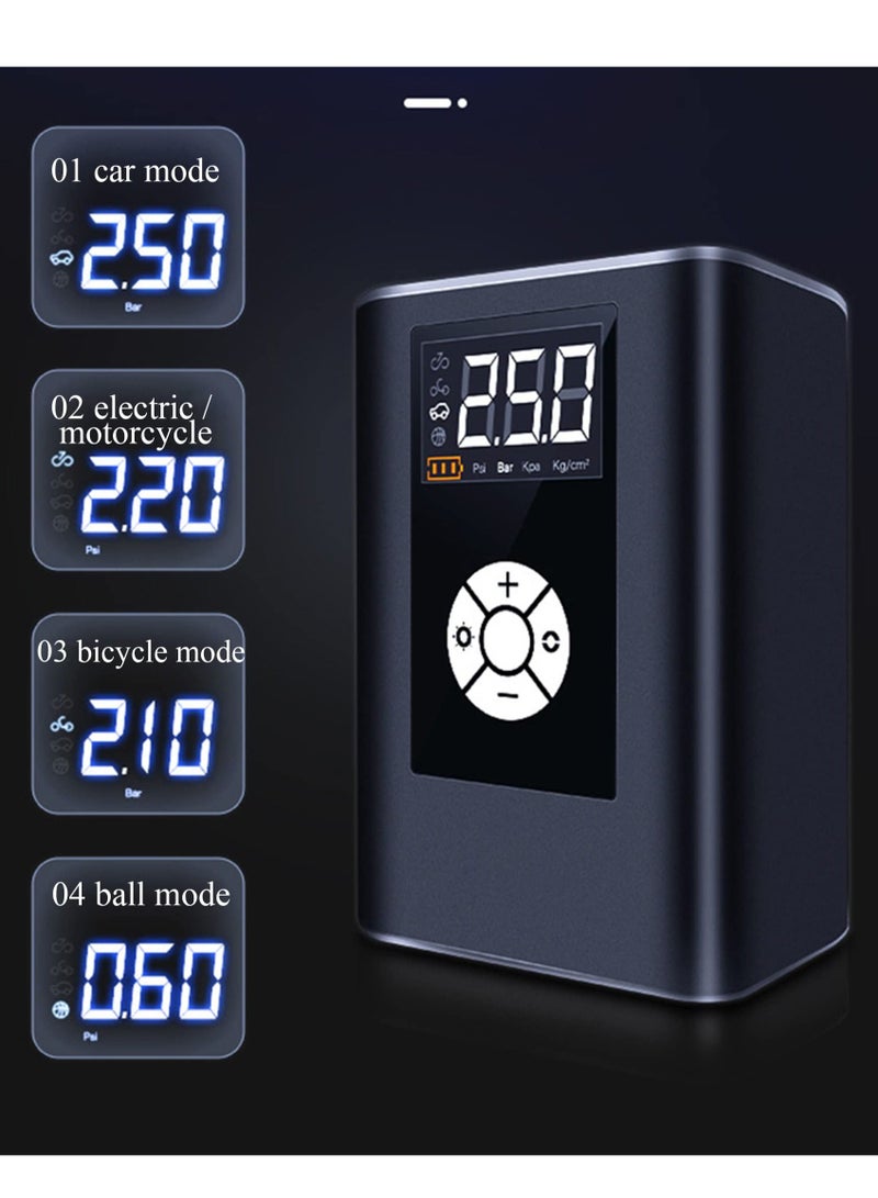 Arabest Tire Inflator, Portable Air Compressor 150PSI Electric Air Pump, with Pressure Gauge LED Light USB Power Bank Auto Shut Off, for Car, Bicycle, Balls and Other Inflatables  - Image 2