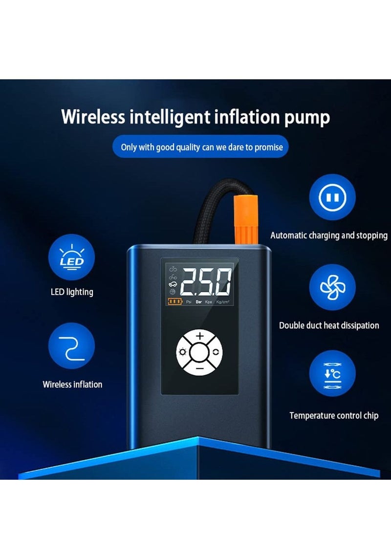 Arabest Tire Inflator, Portable Air Compressor 150PSI Electric Air Pump, with Pressure Gauge LED Light USB Power Bank Auto Shut Off, for Car, Bicycle, Balls and Other Inflatables  - Image 5
