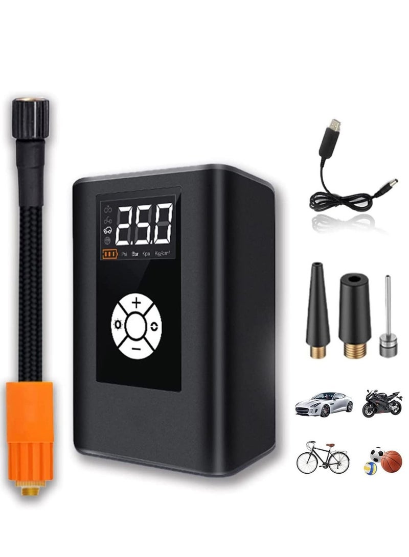 Arabest Tire Inflator, Portable Air Compressor 150PSI Electric Air Pump, with Pressure Gauge LED Light USB Power Bank Auto Shut Off, for Car, Bicycle, Balls and Other Inflatables  - Image 1