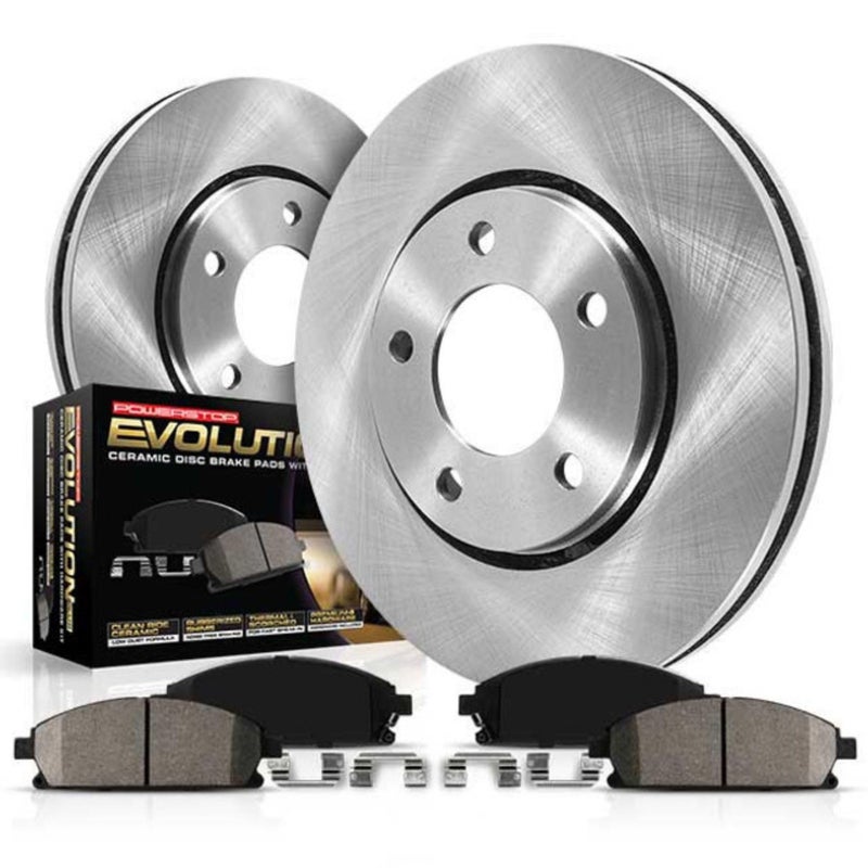 PowerStop Rear Brake Kit For Hyundai Azera 2012-17 |Sonata 2011-15 |Kia Optima 2011-16 - Disc Rotors & Ceramic Brake Pads Replacement, KOE5381