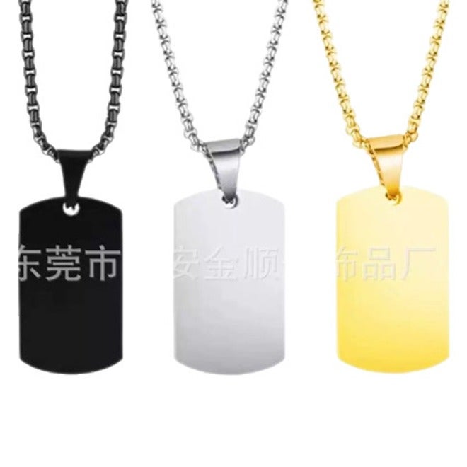 Jin Shun An New Personalized Minimalist Stainless Steel Military ID Necklace with Pet Ashes Pendant - Memorial Jewelry - Image 5