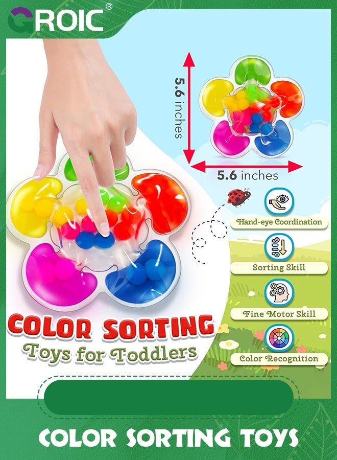 GROIC Color Sorting Toys Sensory Toys, Fine Motor Skills Game,Color Matching Toys Preschool Learning Activities Educational Calm Down Montessori Toys, Fidget Toys for Calm Down - Image 2
