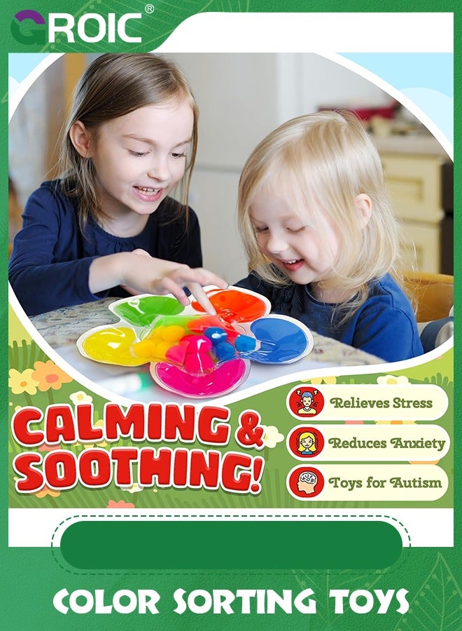 GROIC Color Sorting Toys Sensory Toys, Fine Motor Skills Game,Color Matching Toys Preschool Learning Activities Educational Calm Down Montessori Toys, Fidget Toys for Calm Down - Image 5