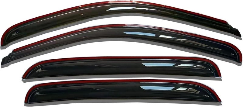 TONOYTIM in-Channel Window Visors Rain Guards Sun Rain Snow Vent Guard Shade for 2007-2013 Chevy/GMC Crew Cab Pickup SUV Wind Deflectors 194515 4-Pieces Set - Image 4