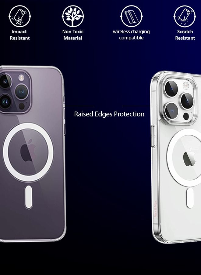 Max & Max iPhone 14 Pro Max Clear MagSafe Case – Ultra-Thin Shockproof Protective Cover with Anti-Shock Absorption & Ultimate Drop Protection – Transparent - Image 5