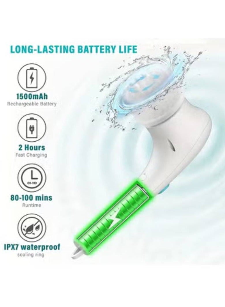 ارواق فرشاة تنظيف كهربائية 5 في 1 - فرشاة لاسلكية متعددة الوظائف مع 5 رؤوس قابلة للتبديل - Image 4