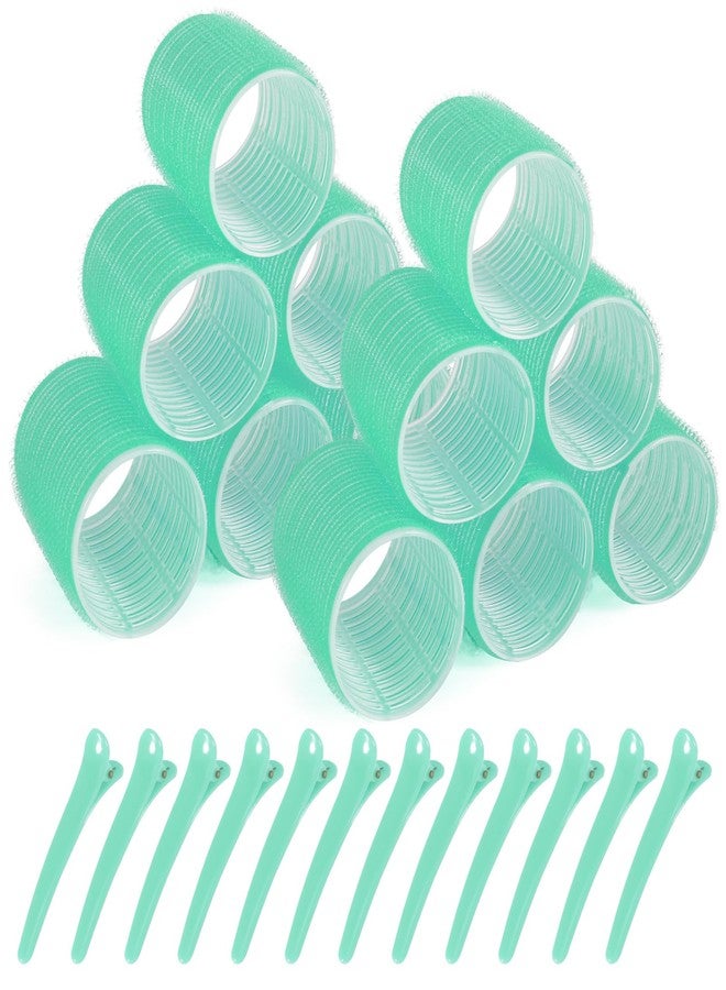 BESSEEK Hair Rollers, 12 Pack Self Grip Salon Hairdressing Curlers, Hair Curlers Sets, DIY Curly Hairstyle, Colors May Vary, JUMBO - Image 1