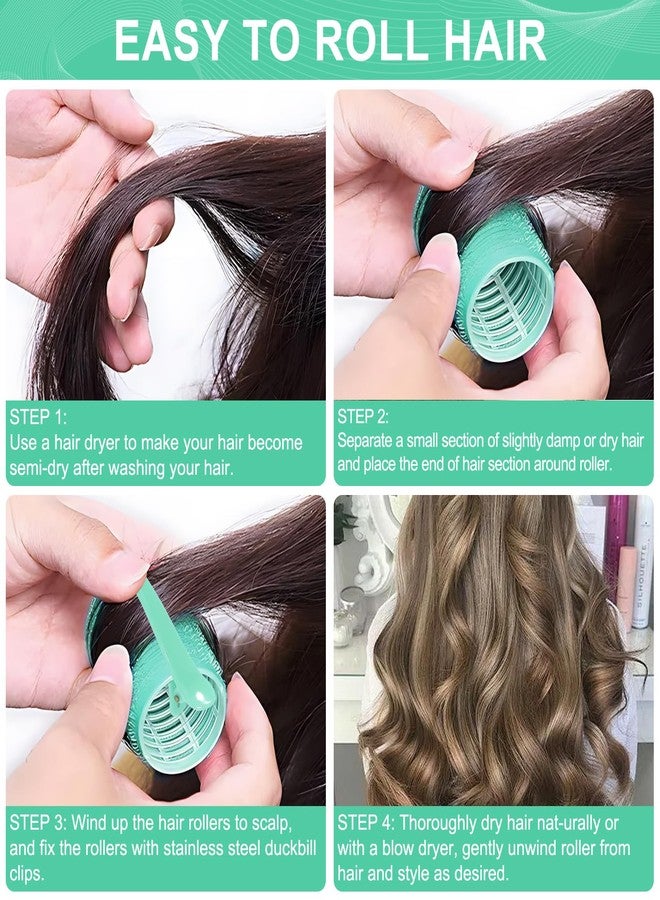 BESSEEK Hair Rollers, 12 Pack Self Grip Salon Hairdressing Curlers, Hair Curlers Sets, DIY Curly Hairstyle, Colors May Vary, JUMBO - Image 5