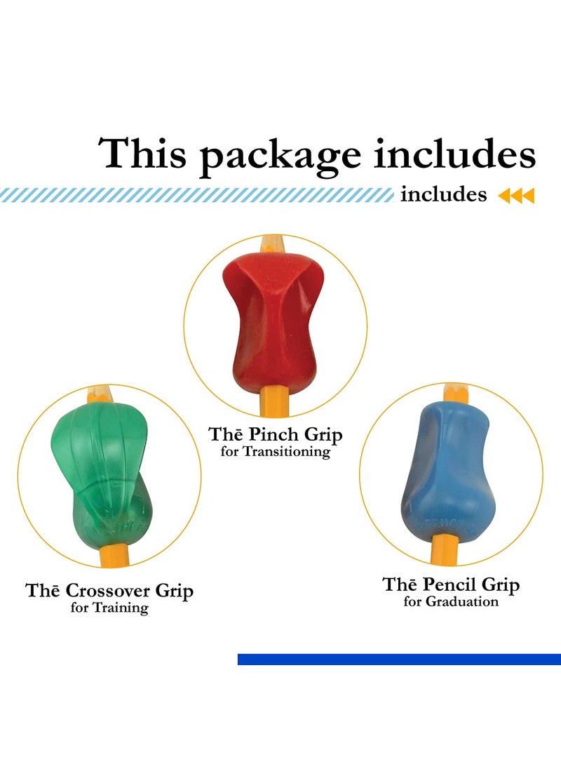 The Pencil Grip The Pencil Grip 3Step Training Kit With 3 Premium Ergonomic Pencil GripsCrossover GripPinch GripPencil Grip Mxg003Multicolor  - Image 3