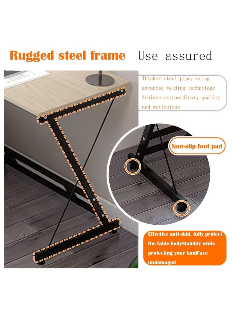 Modern L-Shaped Computer Desk – Sturdy, Stylish, Office Desk with Keyboard Tray