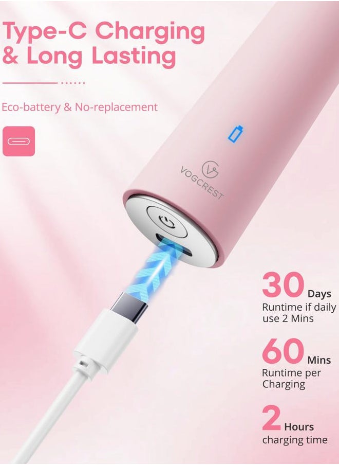 VG VOGCREST Nose Hair Trimmer for Women, Portable, Waterproof, Rechargeable, 2-in-1 Trimmer, Easy to Clean, Suitable for Sensitive Skin  - Image 4