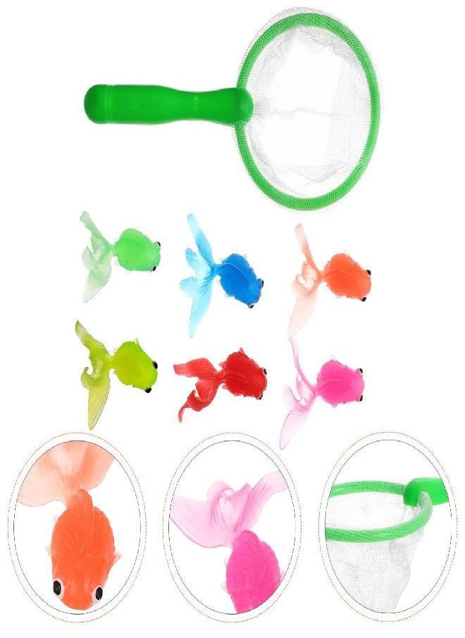TOYANDONA - TOYANDONA 1set Tub Toys Bathing Bath Landing Child for Game Kids Baby Toddler Cartoon Bathtub with Fishing Water and Fish Pool Essentials Funny Net Infant Scoop Toy Kit Pole - Image 1