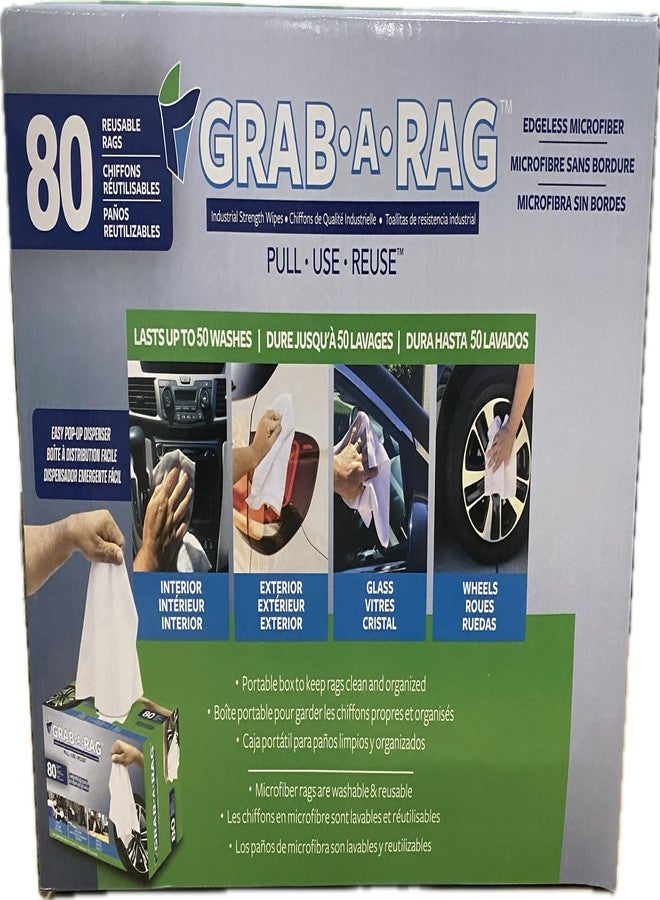 GrabaRag Grab-A-Rag Washable Microfibre Rags, 80-Count - Image 2
