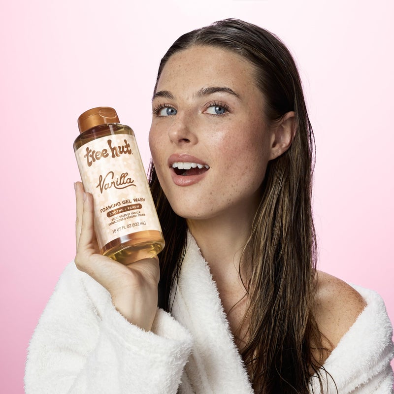Tree Hut غسول جل رغوي بالفانيليا من تري هات | ينظف وينعم البشرة دون تجريدها من الرطوبة | مصنوع من مركب زيوت الترطيب لدينا | 18 أونصة سائلة. - Image 3