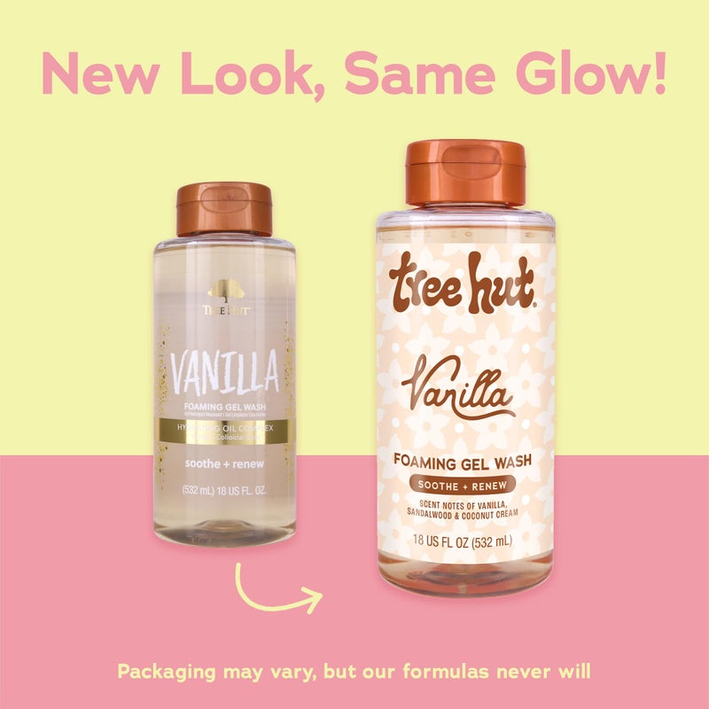 Tree Hut غسول جل رغوي بالفانيليا من تري هات | ينظف وينعم البشرة دون تجريدها من الرطوبة | مصنوع من مركب زيوت الترطيب لدينا | 18 أونصة سائلة. - Image 2