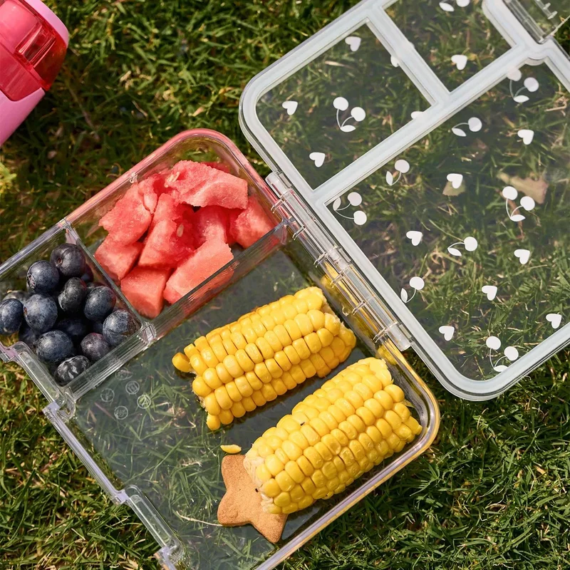 Little IA multicolour Cherry Tritan Snack Box - 3 Compartments for Women | Best Price UAE