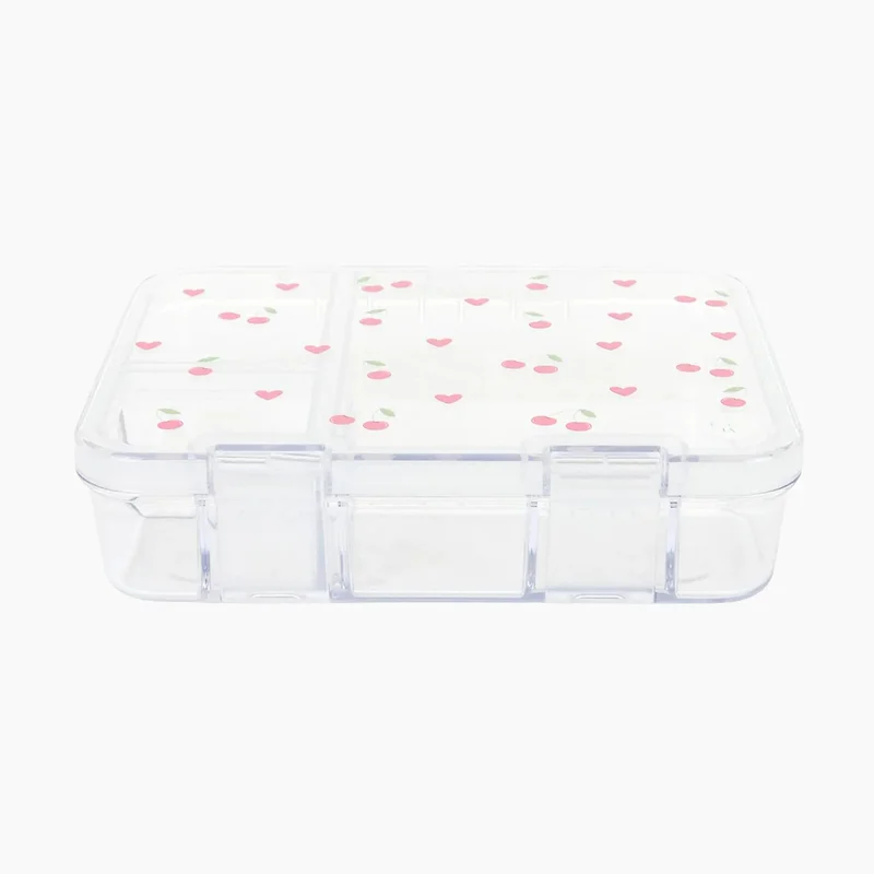 Little IA Cherry Tritan Snack Box - 3 Compartments