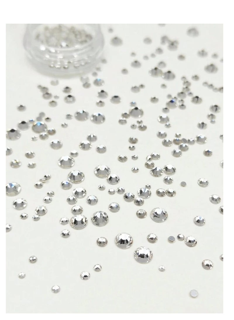 YUCCA 50pcs/box Random Stone Teeth Jewelry Set in Fashion White Style for Teeth, Face, Nail Decoration  - Image 3
