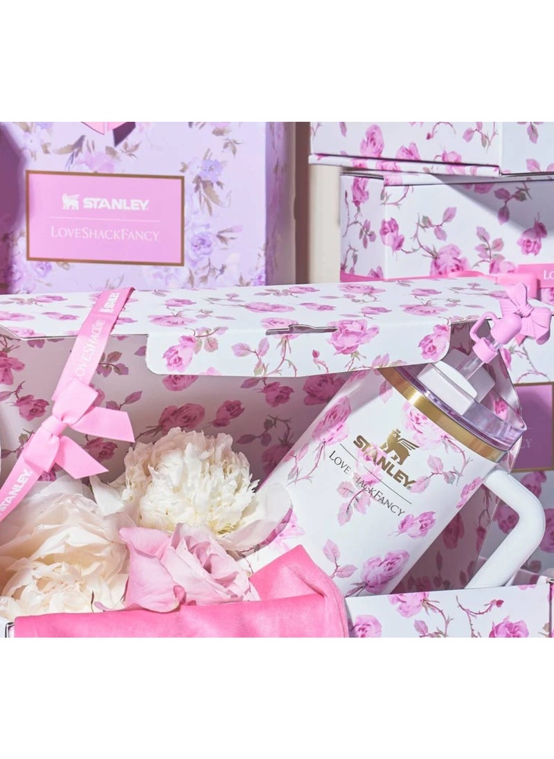 Stanley - The Stanley X LoveShackFancy Quencher | 40 OZ | Authentic & Exclusive Water Bottle Cup | Perfect Gift For Her | Blooming Heirloom - Image 1