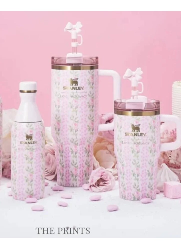 Stanley - The Stanley X LoveShackFancy Quencher | 40 OZ | Authentic & Exclusive Water Bottle Cup | Perfect Gift For Her | Blooming Heirloom - Image 1