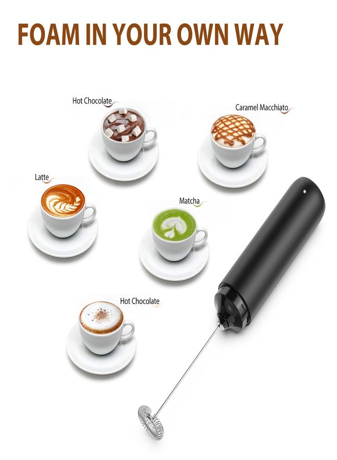 Rossedlyn Rechargeable Milk Frother Hanheld with Cover, Portable Electric Foam Maker Frother Wand, Detachable Stainless Steel Drink Mixer Foamer for Coffee, Lattes, Cappuccino, Matcha, Hot Chocolate - Image 3