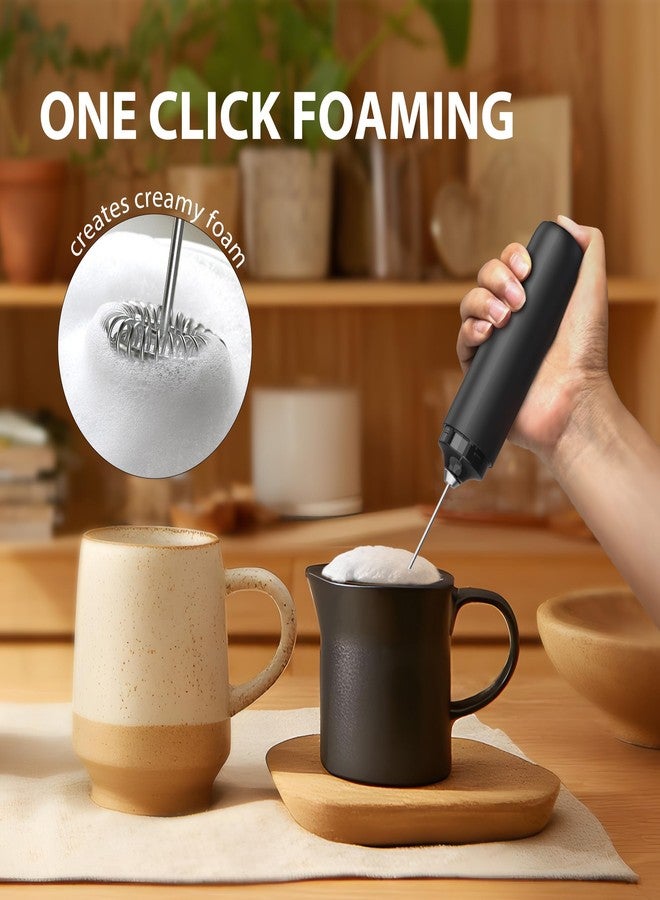 Rossedlyn Rechargeable Milk Frother Hanheld with Cover, Portable Electric Foam Maker Frother Wand, Detachable Stainless Steel Drink Mixer Foamer for Coffee, Lattes, Cappuccino, Matcha, Hot Chocolate - Image 2