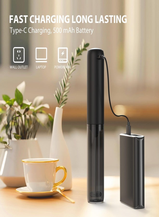 Rossedlyn Rechargeable Milk Frother Hanheld with Cover, Portable Electric Foam Maker Frother Wand, Detachable Stainless Steel Drink Mixer Foamer for Coffee, Lattes, Cappuccino, Matcha, Hot Chocolate - Image 5