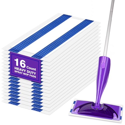 وسادات ممسحة الأرضية الجافة متعددة الطبقات من HOMEXCEL متوافقة مع ممسحة Swiffer WetJet لجميع الأغراض - عبوة 16 قطعة