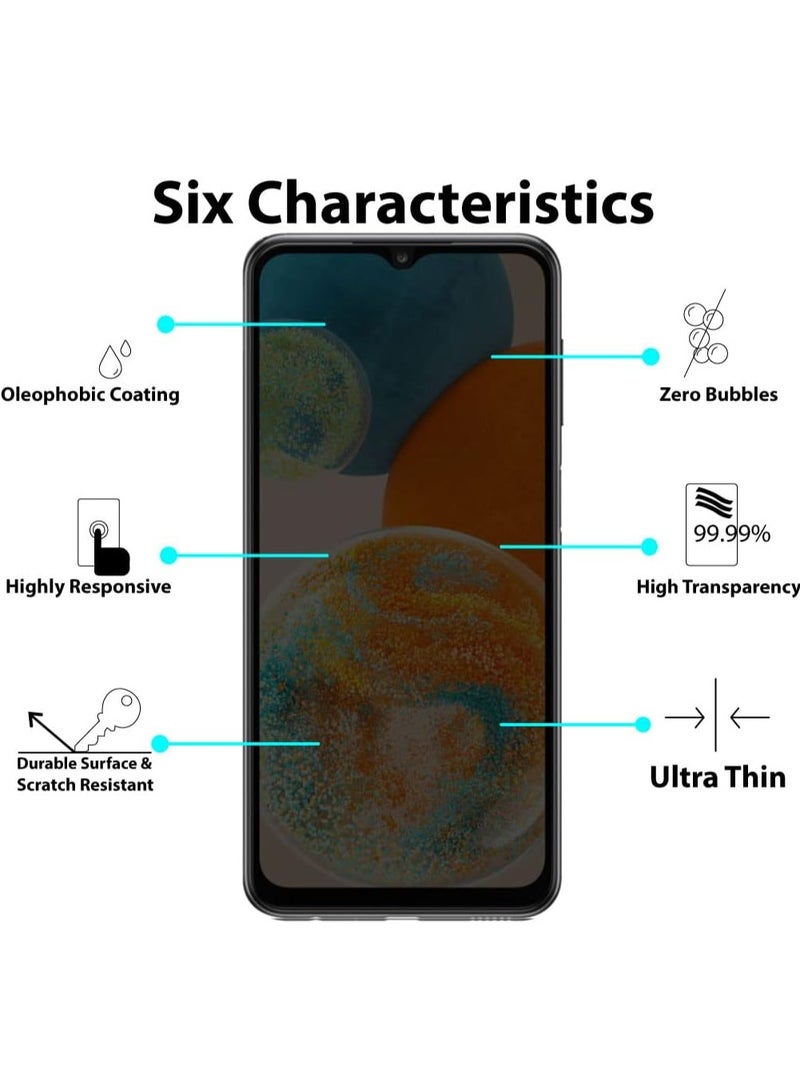 MIGOFAST Privacy Screen protector compatible with Samsung Galaxy A23 5G / A23 / M23 / F23  Privacy  Screen Protector Tempered Glass Anti-Glare  HD Full Coverage][Easy Installation  9H Hardness - Image 3