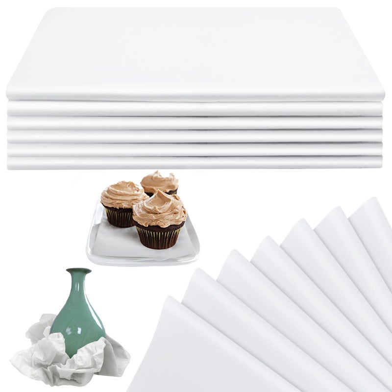 RYKOMO 100 Sheets 15 x 20 Inch Acid Free Tissue Paper for Storage, Unbuffered No Acid Papers White Tissue Paper Large Wrapping Papers Bulk for Preserving Clothing Valentine's Day Gift Present Bag Wrap - Image 1