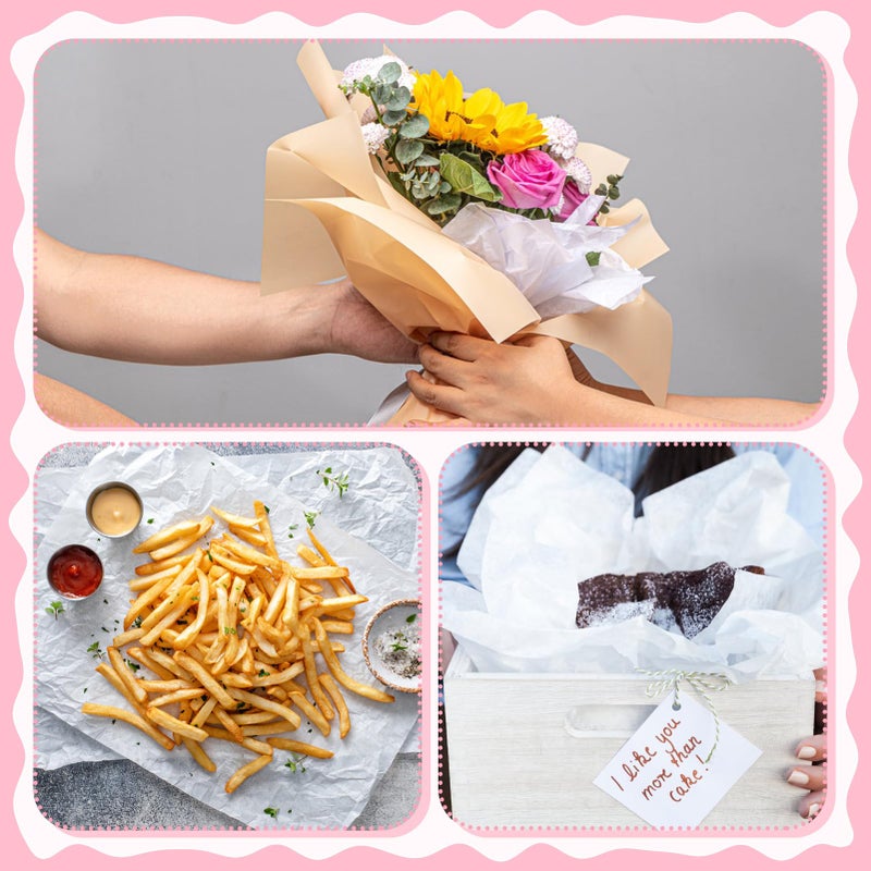 RYKOMO 100 Sheets 15 x 20 Inch Acid Free Tissue Paper for Storage, Unbuffered No Acid Papers White Tissue Paper Large Wrapping Papers Bulk for Preserving Clothing Valentine's Day Gift Present Bag Wrap - Image 4