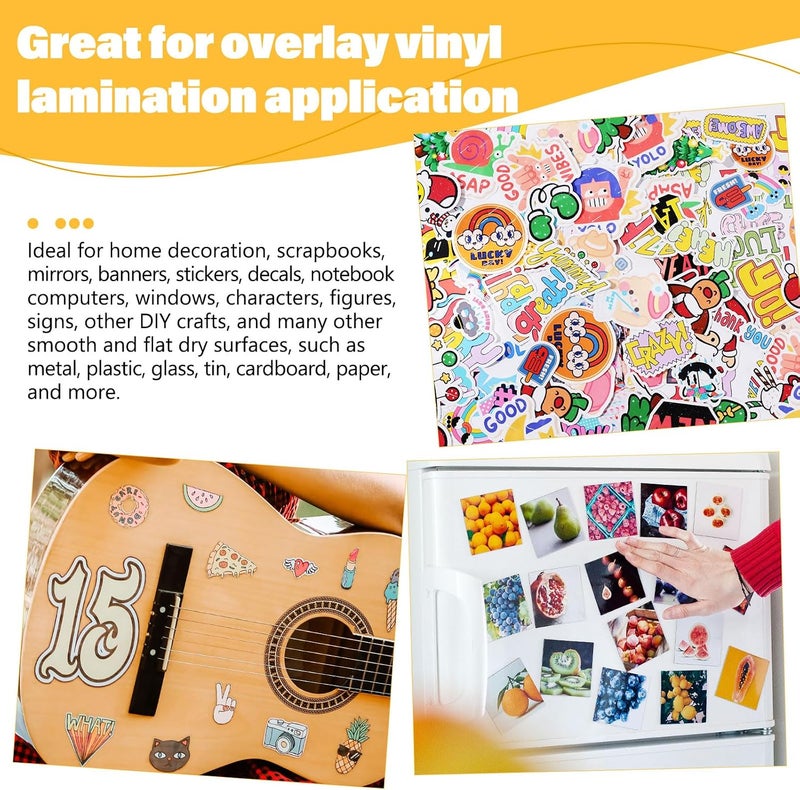 Matte Laminating Sheets clear laminate sheets Sticker Paper for Inkjet Printer Clear Laminate Sheets for Printable Vinyl Sticker Paper, Photo Paper, Labels 8.26" x 11.69" A4 28 Sheets, Matte - Image 5